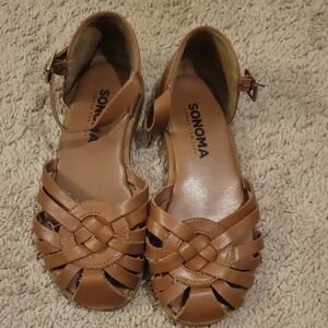 Sonoma Girl's Brown Woven Sandals